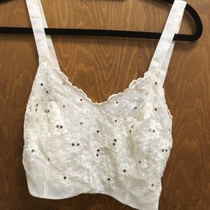 Vintage camisole slip rhinestones